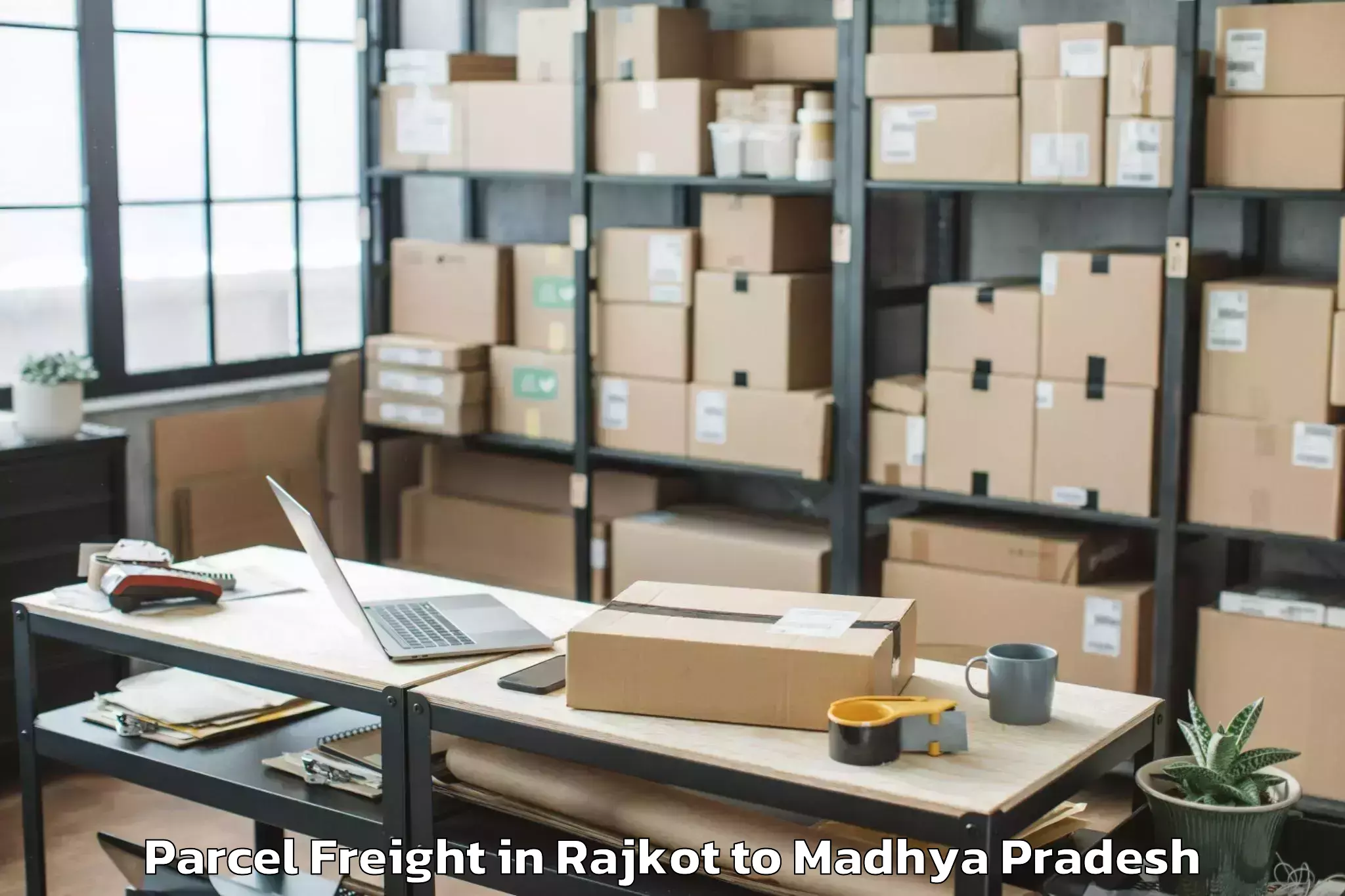 Quality Rajkot to Tonk Khurd Parcel Freight